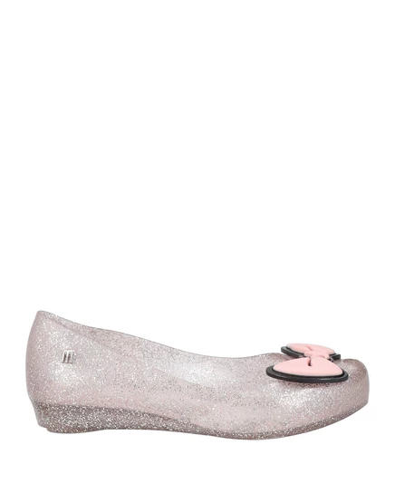 Детские балетки MINI MELISSA, серебристые