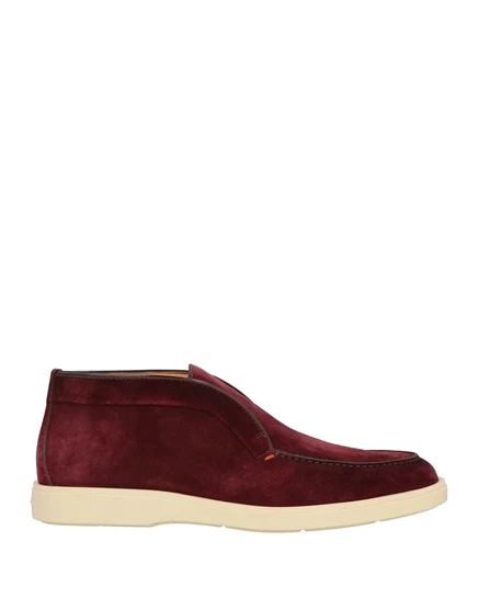 Мужские ботинки Santoni Lorenz_SP, замшевые, бордовые