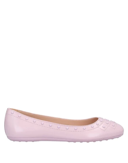 Женские балетки Tod's кожаные, светло-розовые