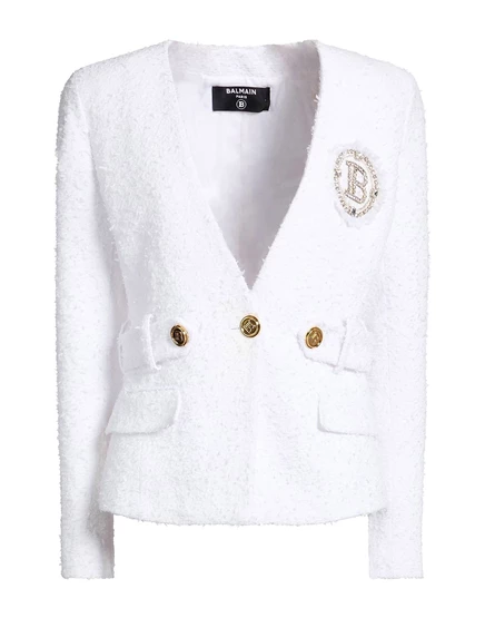 Женский блейзер Balmain, белый