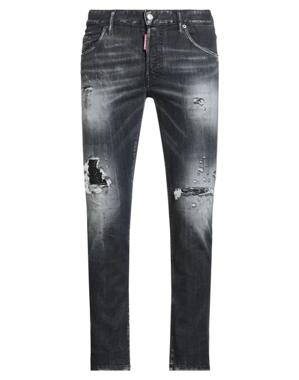 Мужские джинсы DSquared2 Jeans скинни, чёрные