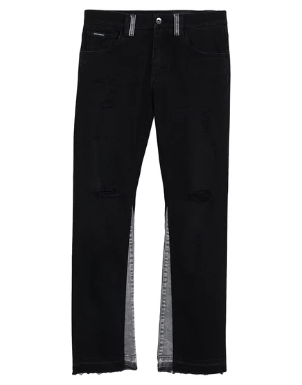 Мужские джинсы Dolce & Gabbana Lorenz_SP прямые, черные