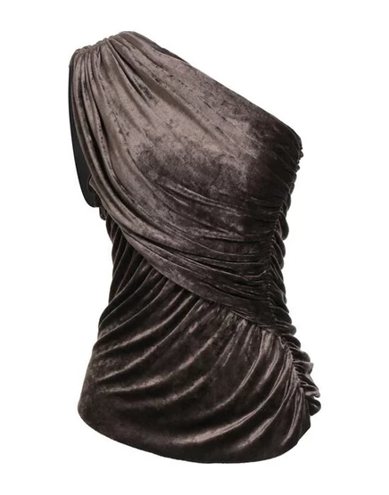 RICK OWENS LILIES Топ без рукавов тёмно-коричневый