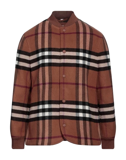 Мужское пальто Burberry с принтом, коричневое