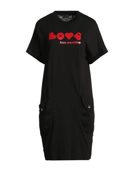 Женское платье‑футболка Love Moschino PAPERMAG, черное