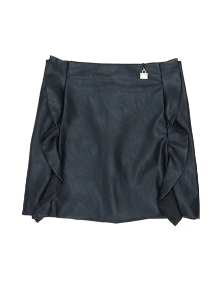 Детская юбка Elisabetta Franchi Junior, с рюшами, черная