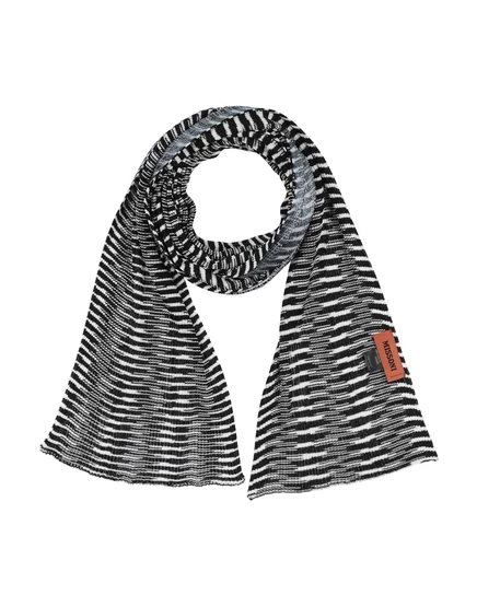 Женский вязаный шарф Missoni с металликом, голубой