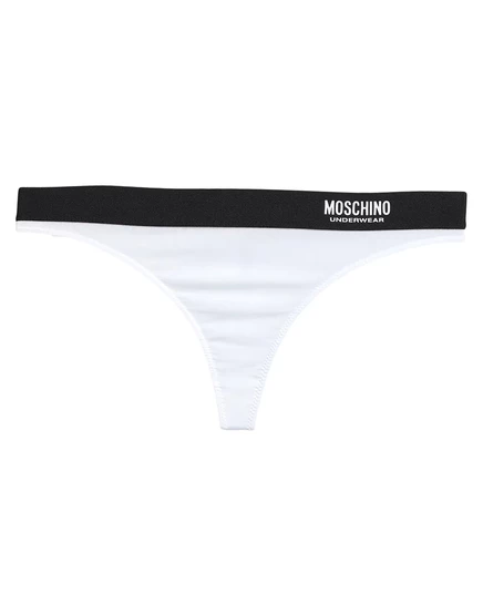 Женские стринги Moschino Papermag, белые
