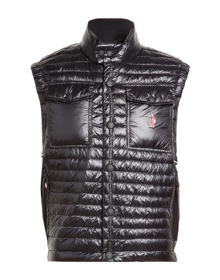 Мужская жилетка Moncler Gamme Bleu Lorenz_SP на гусином пуху, черная