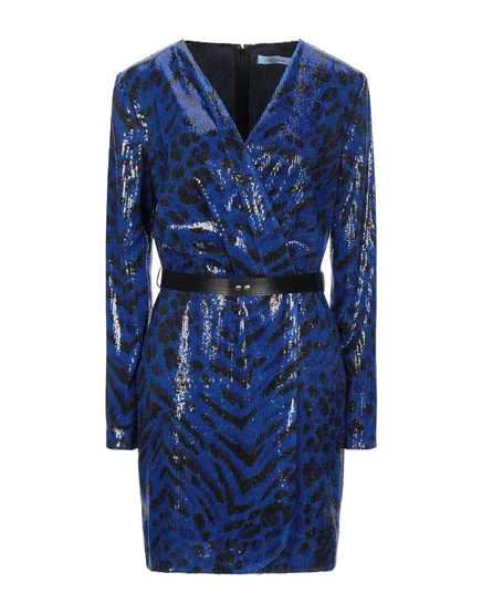 Женское платье blumarine wonderwoman с пайетками, синее