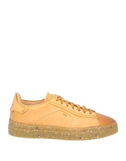 Мужские кроссовки Santoni Papermag, кожаные, горчичные