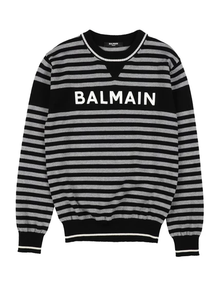 Мужской шерстяной свитер Balmain, черный