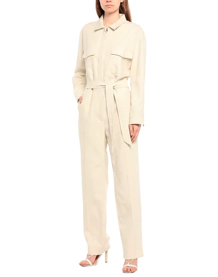 Женский комбинезон Weekend Max Mara PAPERMAG с кушаком, слоновая кость