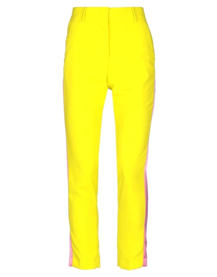 Женские брюки MSGM Papermag зауженные, желтые