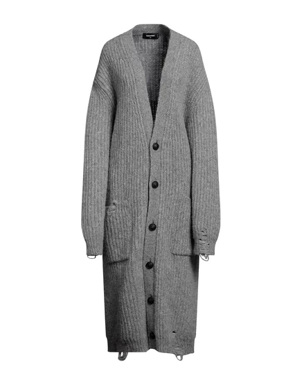 Женский кардиган Dsquared2 Papermag из альпаки, серый