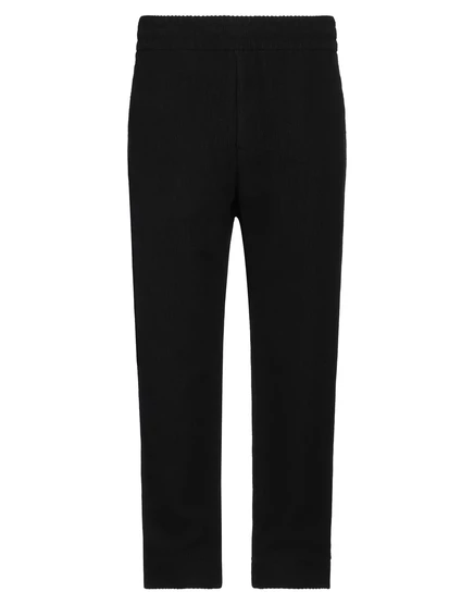 Мужские брюки emporio armani lorenz_sp фланель, черные
