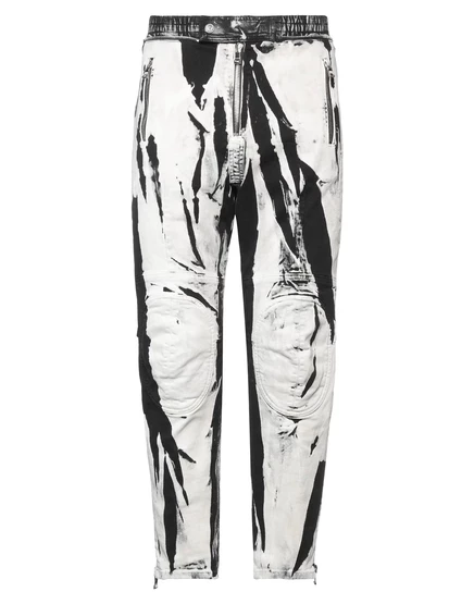 Мужские джинсы Balmain Papermag зауженные, черные