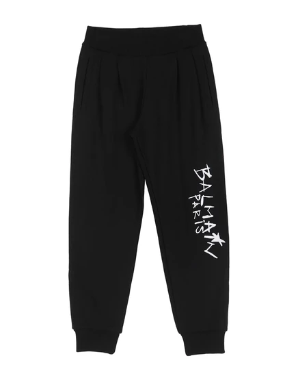 Детские брюки Balmain promotion_kid флисовые, черные
