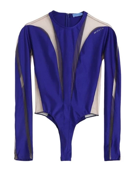 Женское топ-боди Mugler, синее
