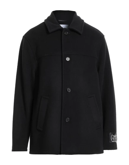 Мужское пальто MSGM Lorenz_SP, шерстяное, черное