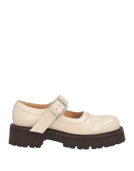 Женские туфли MM6 Maison Margiela Mary Jane кожаные, бежевые
