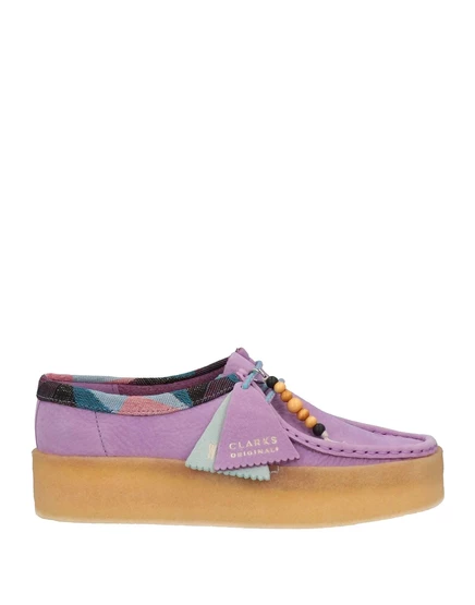 Женские туфли на шнуровке Clarks Agata кожаные, сиреневые