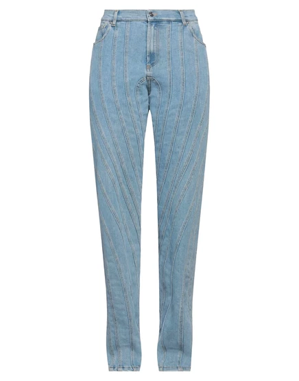Женские зауженные джинсы Mugler Jeans, синие