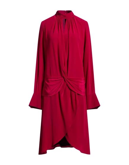 Женское платье миди Nina Ricci из шелка, бордовое