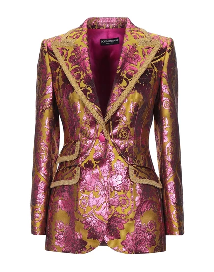 Женский блейзер Dolce & Gabbana Papermag жаккардовый, фуксия