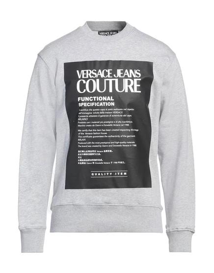 Мужской свитшот Versace Jeans Couture Papermag светло-серый