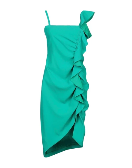 Женское платье PINKO PAPERMAG миди, асимметричное, зеленое