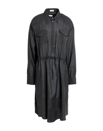 Женское платье Brunello Cucinelli Hamish, свинцово-серое