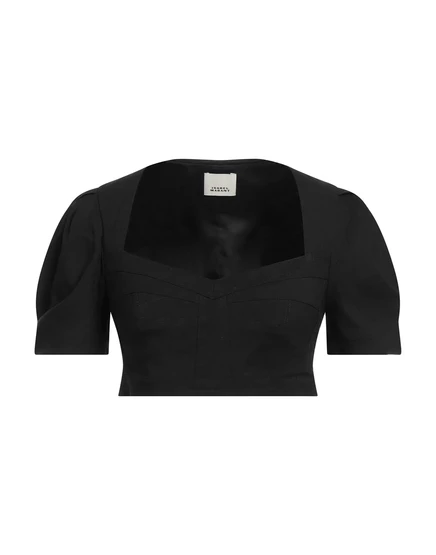 Женский укороченный топ Isabel Marant Papermag, черный