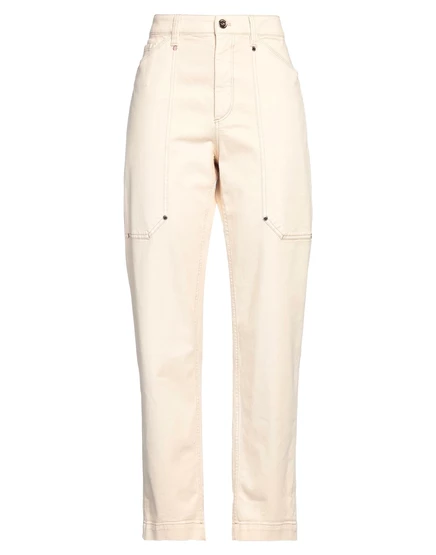 Женские джинсы Brunello Cucinelli PAPERMAG, бежевые