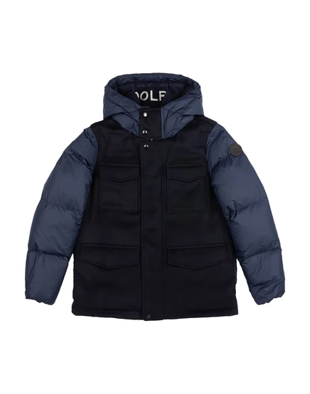 Мужская пуховая куртка Woolrich JUNIOR, тёмно-синяя