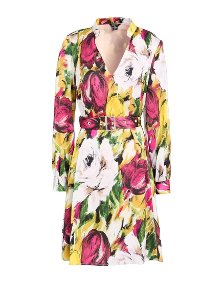Женское мини-платье Marciano by GUESS атласное, жёлтое