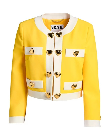 Женский пиджак Moschino Hamish из крепа, жёлтый