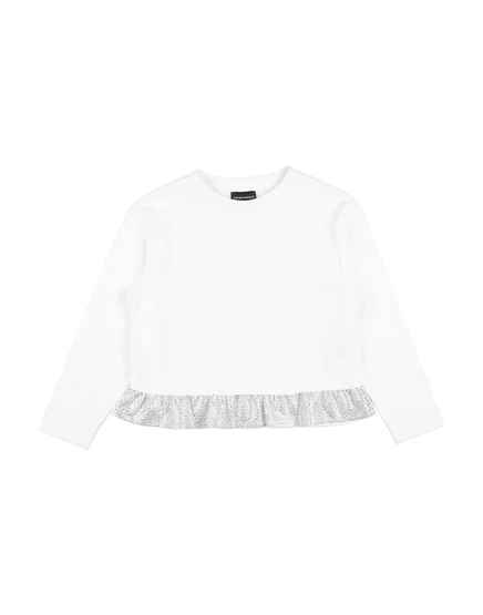 Женский свитшот Emporio Armani с кристаллами, белый