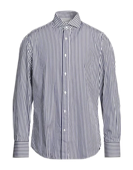 BRUNELLO CUCINELLI Pубашка иссиня-чёрный