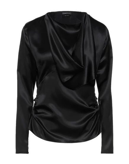 Женский топ Tom Ford атласный, чёрный