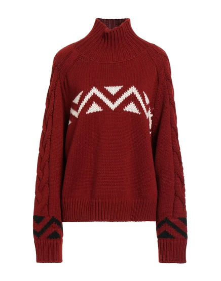 Женский гольф SOLOTRE Turtlenecks, кирпичный