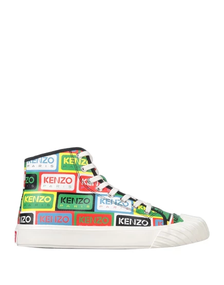 Женские кеды Kenzo WONDERWOMAN, текстильные, зелёные