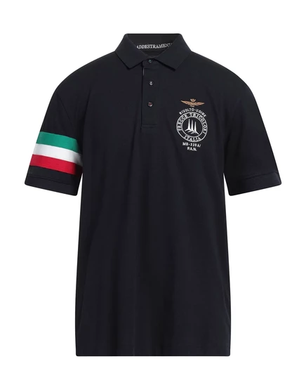 Мужское поло Aeronautica Militare, иссиня-чёрный