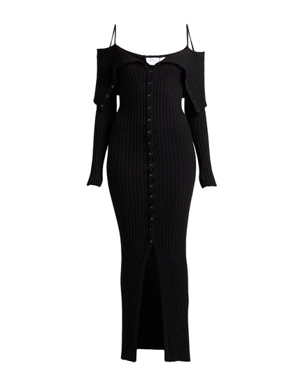 Женское макси-платье Blumarine из шерсти, чёрное
