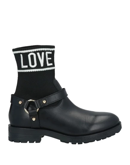 Женские ботильоны Love Moschino Papermag, черные