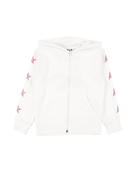 Детское худи Golden Goose с капюшоном, белое