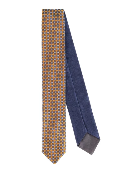 Мужской галстук Canali PAPERMAG, шелковый, золотистый
