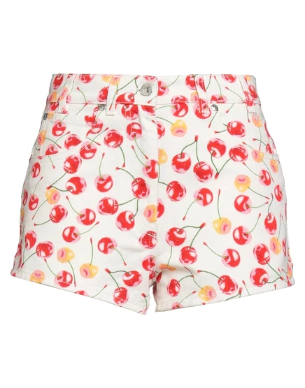 Женские джинсовые шорты MSGM Wonderwoman, белые