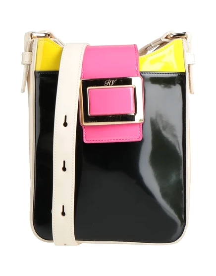 Женская мини-сумка Roger Vivier лакированная кожа, чёрная