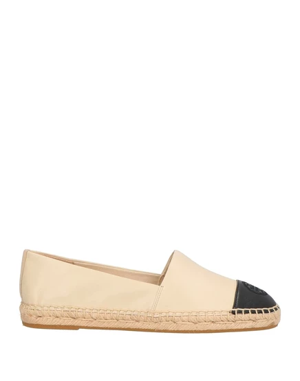Женские эспадрильи Tory Burch кожаные закрытые, чёрные